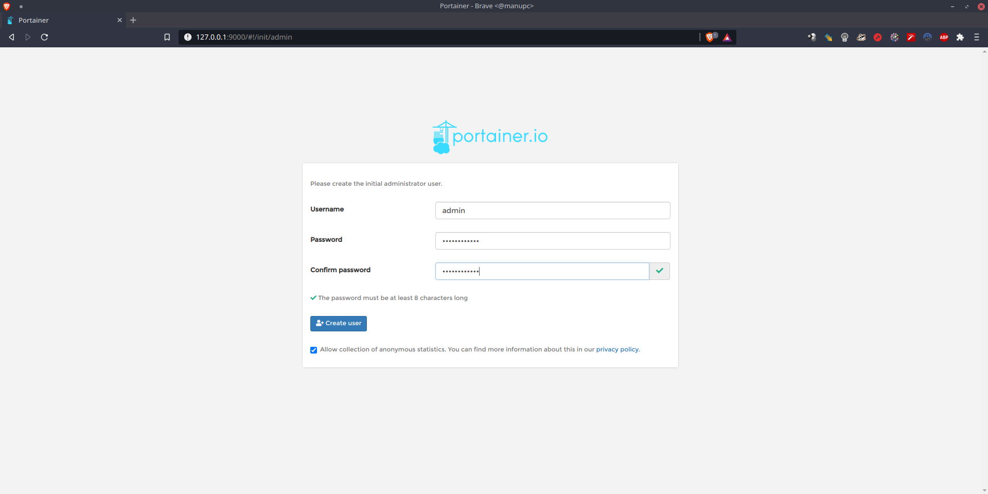 Portainer UI