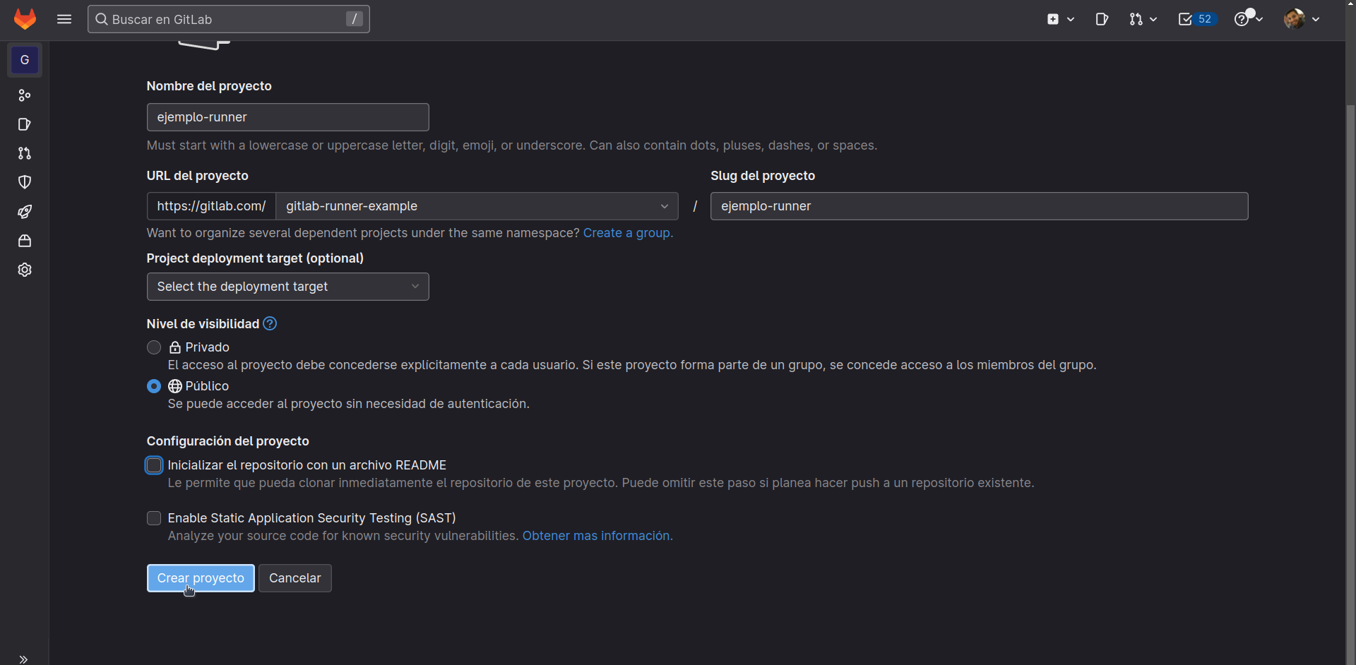 Dando nombre al Proyecto