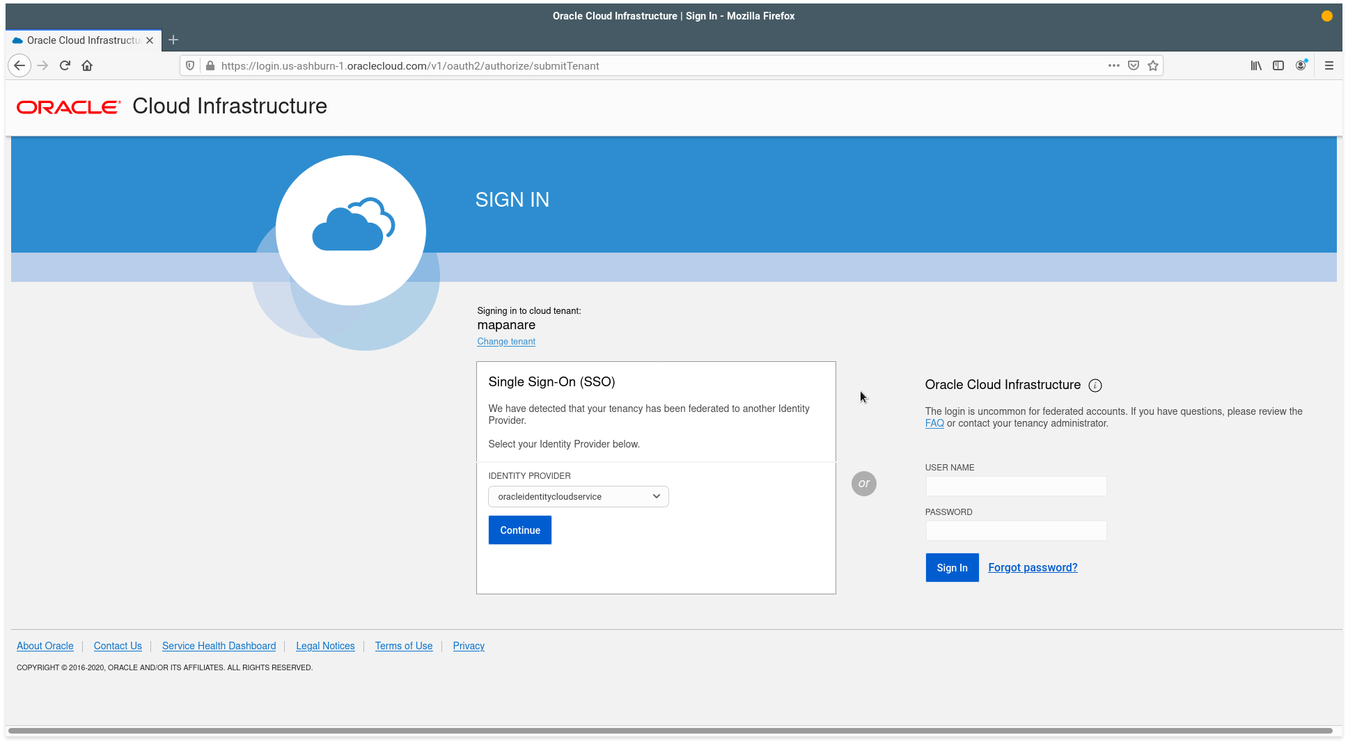 OCI Login