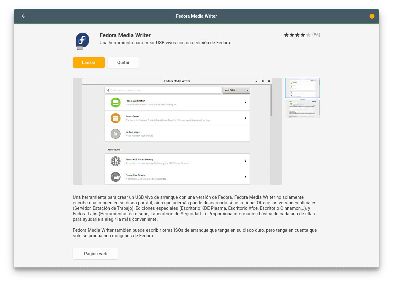 Fedora Media Writer